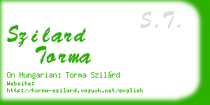 szilard torma business card