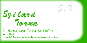 szilard torma business card